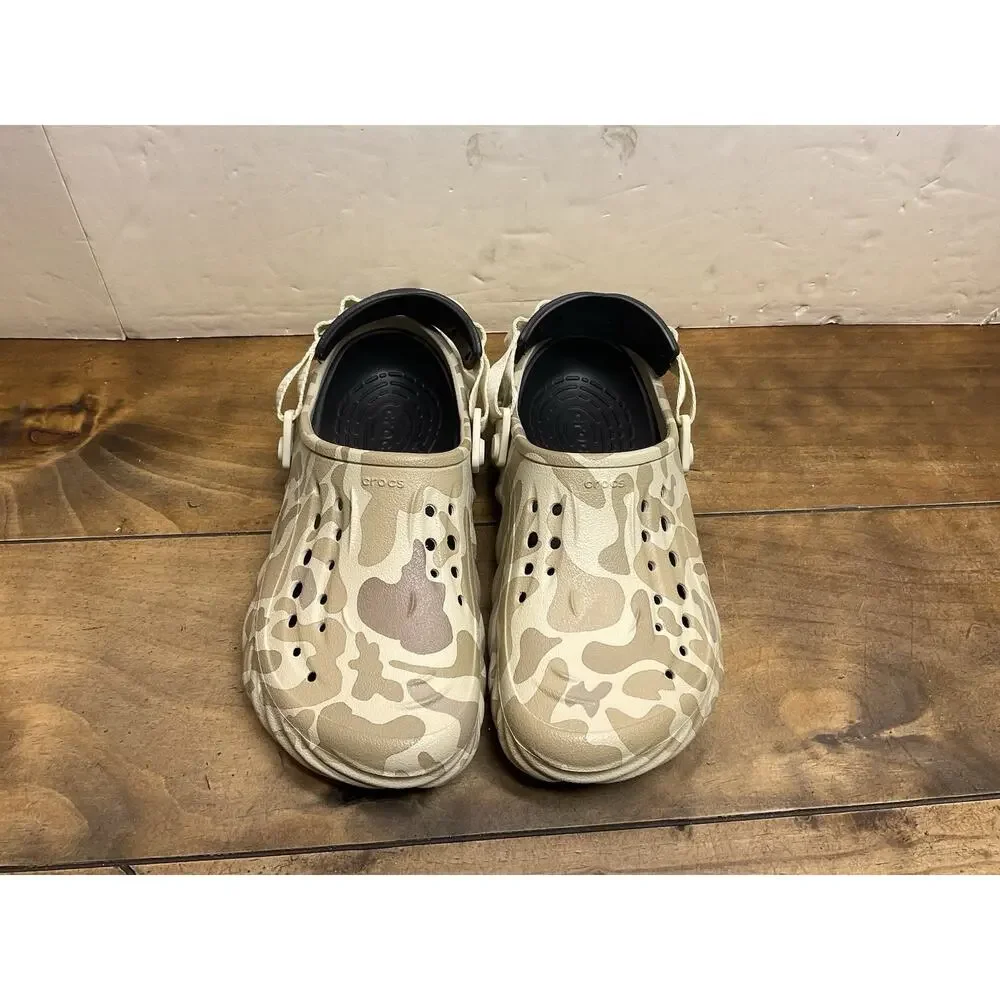 Crocs Echo Clogs Duck Camo Bone / Black 211981 Size M6 W8
